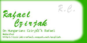 rafael czirjak business card